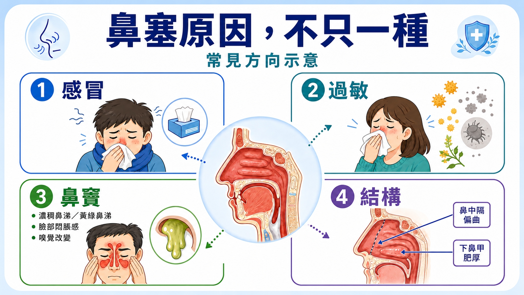 滿版圖 鼻塞原因不只一種